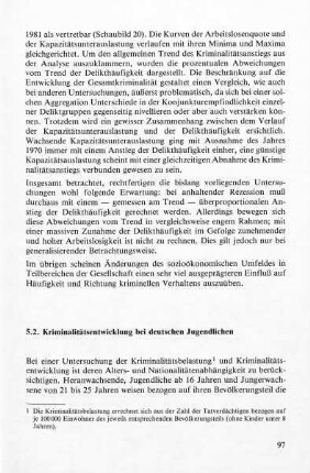 5.2. Kriminalitätsentwicklung bei deutschen Jugendlichen