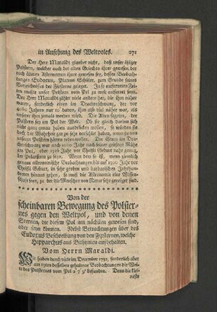Von der scheinbaren Bewegung des Polsternes gegen den Weltpol.