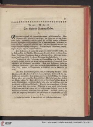 Zweyter Abschnitt: Von kleinern Gartengebäude