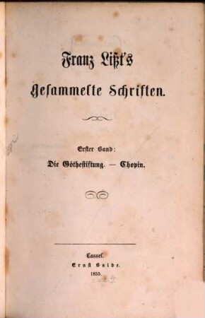 Gesammelte Schriften, 1