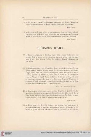 Bronzes d'Art (Nr. 428 - 471)