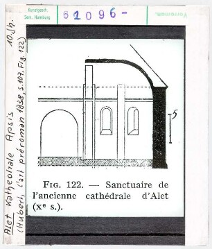 Alet: Abteikirche, Apsis, Schnitt