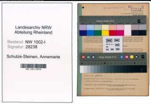 Entnazifizierung Annemarie Schulze-Steinen, geb. 21.04.1904 (Kommanditistin)