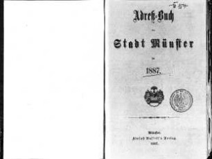 Adressbuch Stadt Münster 1887