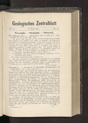 15. April 1912. No. 10.