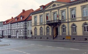 Blick auf die Häuser Hornsche Str. 29-33. Detmold. Hornsche Str. Papierabzug