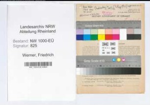 Entnazifizierung Friedrich Werner, geb. 03.09.1897 (Kaufm.Angest.)