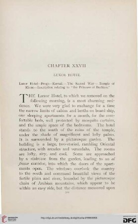 Chapter XXVII: Luxor Hotel