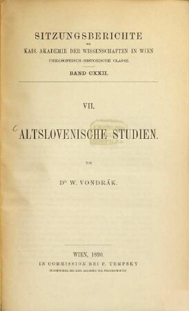 Altslovenische Studien