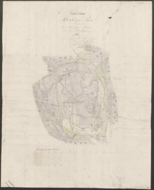 Original Situations-Plan über den Kohlplatzer-Wald im Bann St. Blasien