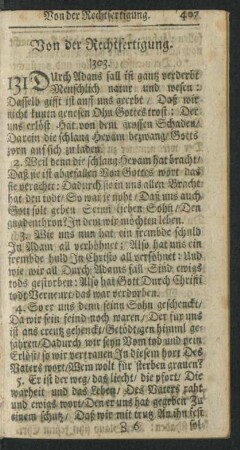 Von der Rechtfertigung.