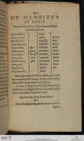 De Mensibus et Diebus