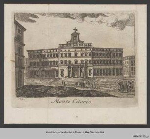 Venuti, Ridolfino: Accurata e succinta descrizione topografica e istorica di Roma moderna : Vedute des Palazzo di Montecitorio in Rom