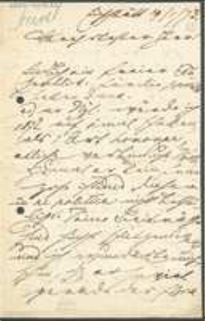 Brief von Ferdinand Christian Gustav Arnold an Unbekannt