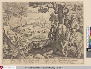 [Der König von England auf der Hasenjagd; The King of England hunting for rabbits]