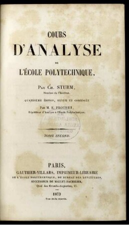Tome 2: Cours d'analyse de l'école polytechnique. Tome 2