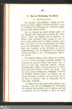 II. Von der Verbringung des Holzes