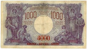 Geldschein, 1.000 Dinar, 1919