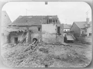 Bernburg (Saale), Lange Straße 37. Ehem. Schloßbrauerei (18. Jh.). Nebengebäude. Hoffront