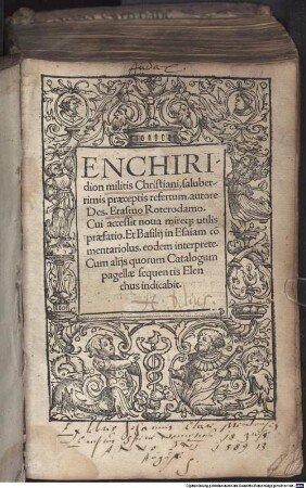 Enchiridion militis christiani : saluberrimis praeceptis refertum