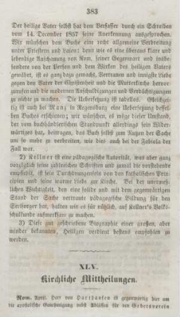 383-384 Kirchliche Mittheilungen