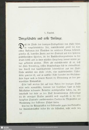 1. Kapitel. Vorgeschichte und erste Anfänge