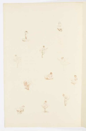 Skizzenblatt mit Balletttänzerinnen, aus: "L’Opéra"