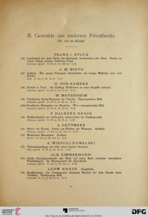 B. Gemälde aus anderem Privatbesitz (Nr. 126-161)
