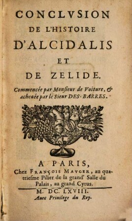 Conclusion de l'histoire d'Alcidalis et de Zelide