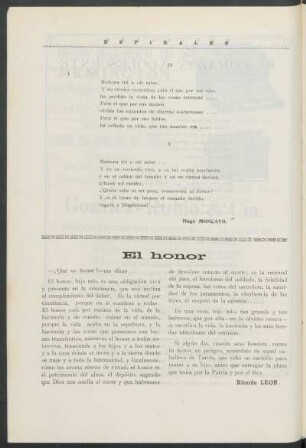 El honor