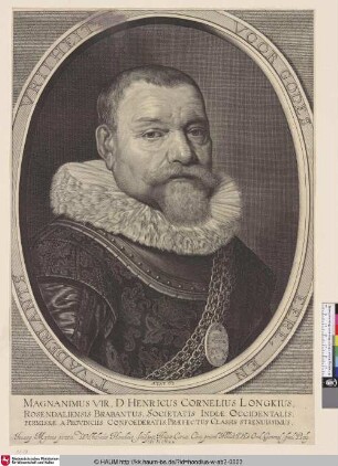 Magnanimus Vir, D. Henricus Cornelius Longkius; [Porträt des Admiral Hendrik Cornelisz Lonck]