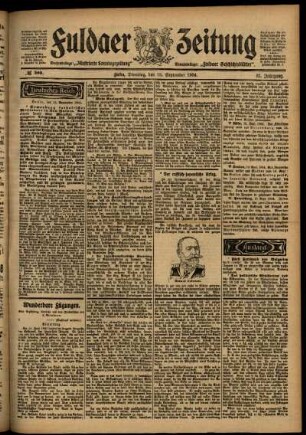 Ausgabe vom Dienstag, den 13. September 1904.