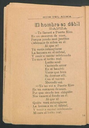 El hombre es débil : Danza