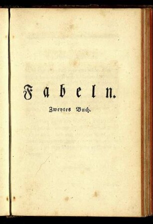 Fabeln. Zweytes Buch.
