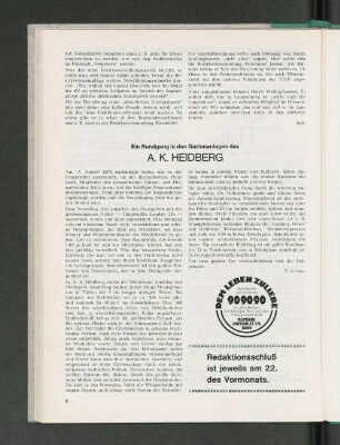 Ein Rundgang in den Gartenanlagen des A. K. Heidberg