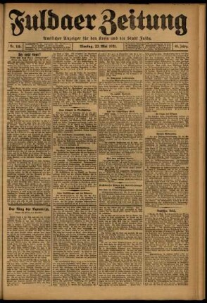Ausgabe vom Montag, den 23. Mai 1921.