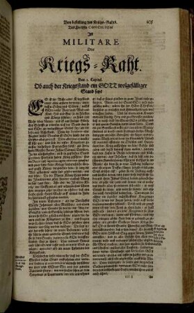 Das Zwölffte Concilium Ist Militare Oder Kriegs-Raht.