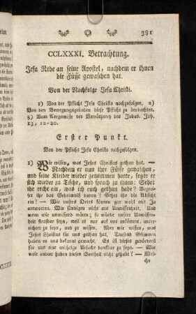 381-389, Jesu Rede an seine Apostel, nachdem er ihnen die Fuesse gewaschen hat.