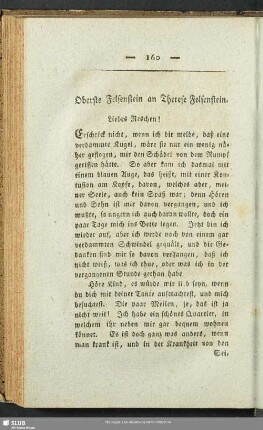 Oberste Felsenstein an Therese Felsenstein
