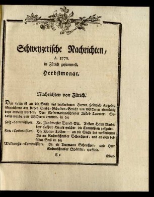 A. 1779. ... Herbstmonat