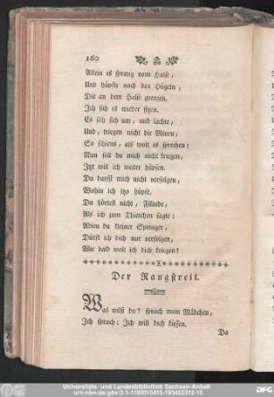 Der Rangstreit.