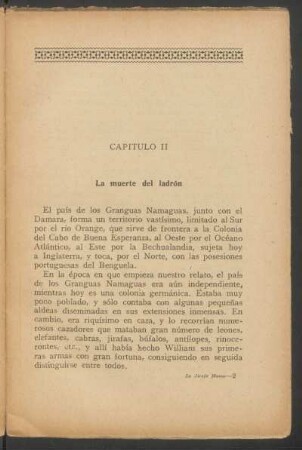 Capítulo II - La muerte del ladrón