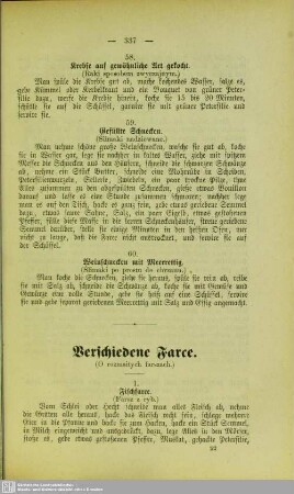 Verschiedene Farce