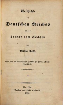 Geschichte des Deutschen Reiches unter Lothar dem Sachsen