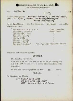 Schnetz, Mathäus