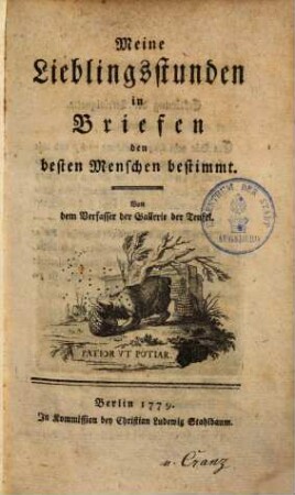 Meine Lieblingsstunden in Briefen : den besten Menschen bestimmt, 1