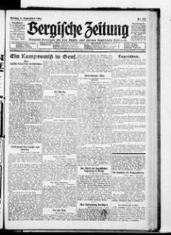 Bergische Zeitung. 1922-1935