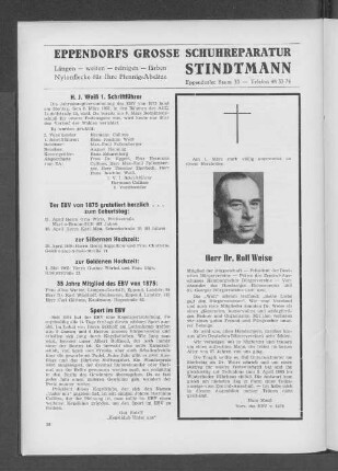 35 Jahre Mitglied des EBV von 1875: