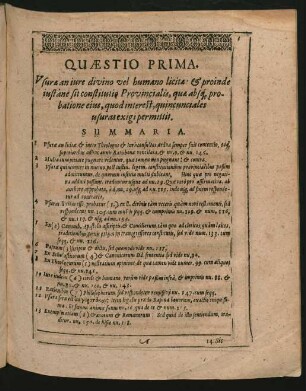 Quaestio Prima. - Secunda.