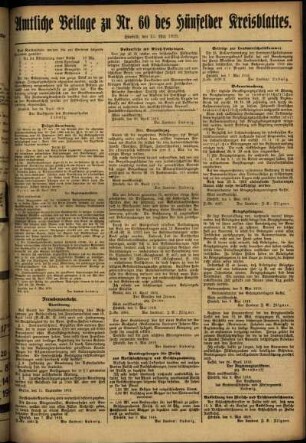Zweite Ausgabe vom Donnerstag, den 15. Mai 1919.